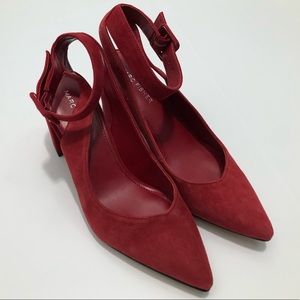 Marc Fisher Dark Red Suede
